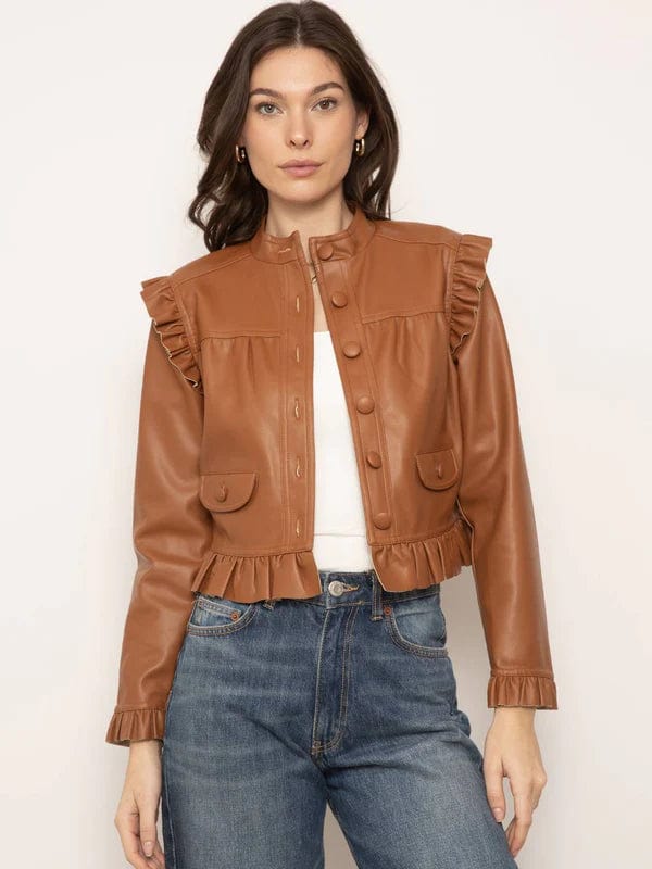 Central Park West NY Jacket Saddle Brown / S Cillian Vegan Girly Moto