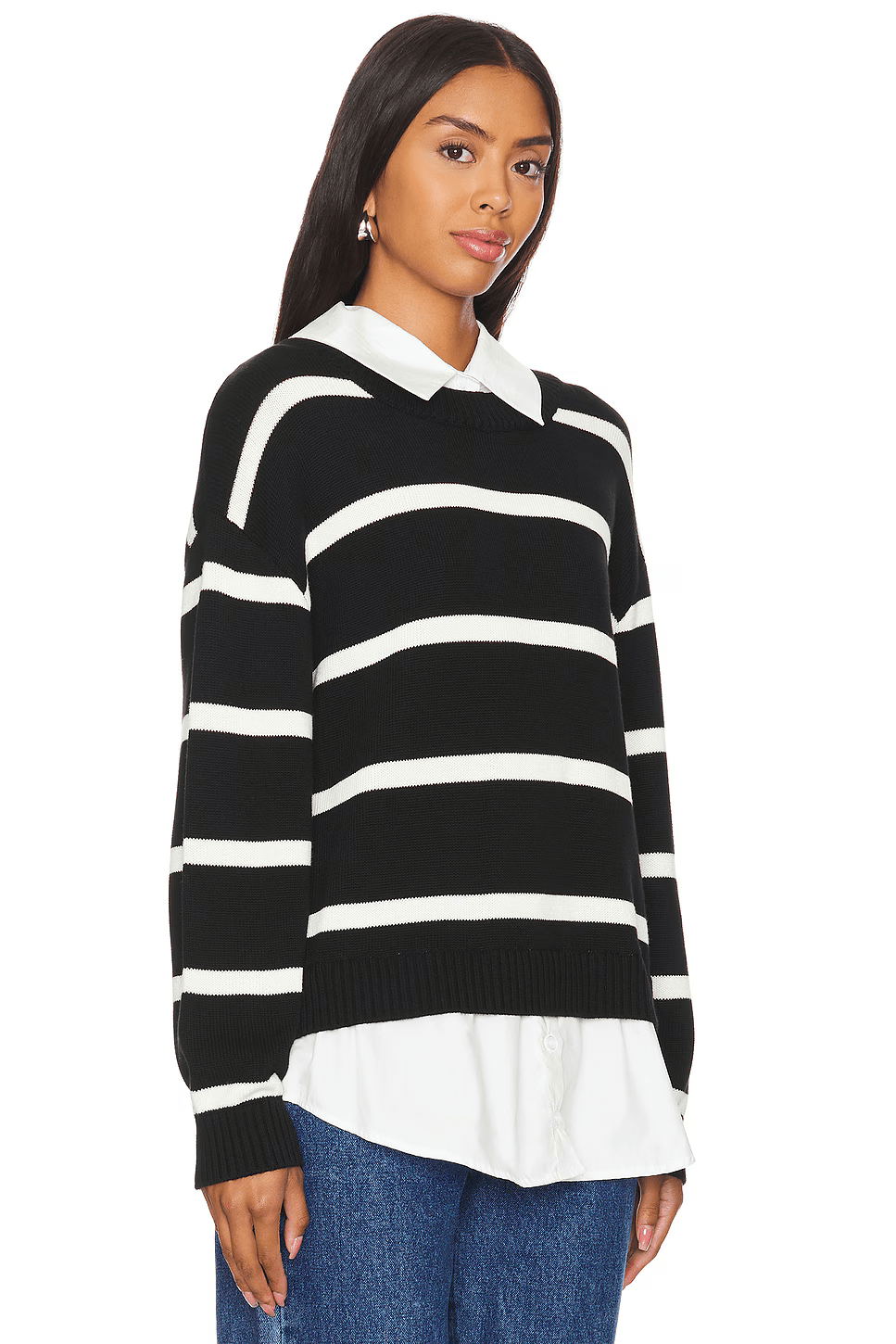 Central Park West NY Sweater Tessa Crewneck Twofer