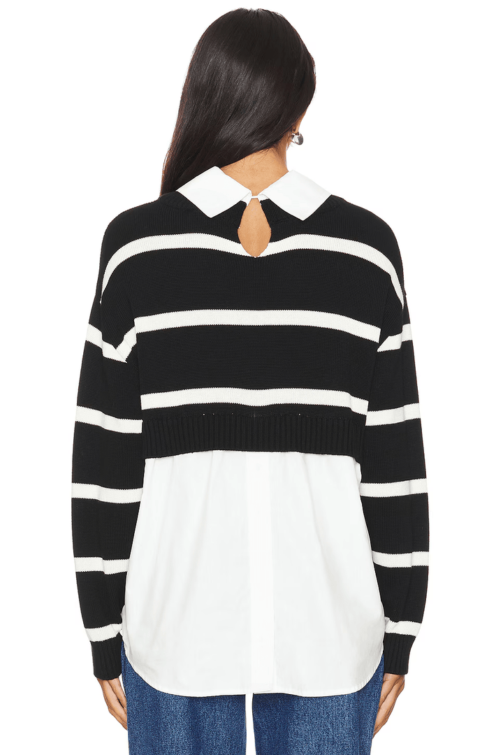 Central Park West NY Sweater Tessa Crewneck Twofer