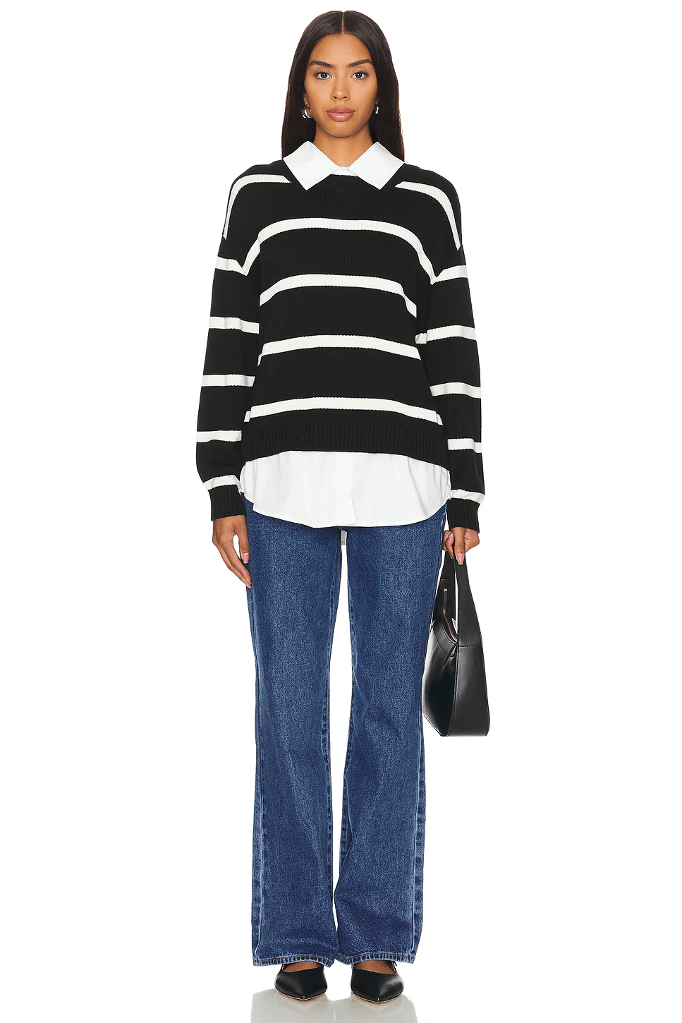 Central Park West NY Sweater Tessa Crewneck Twofer