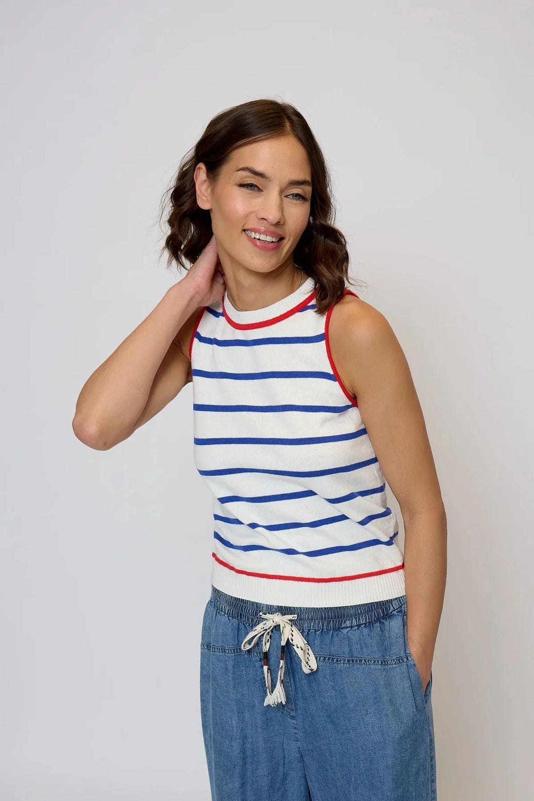 Central Park West NY Tank Red / Blue / S Junie Halter Tank