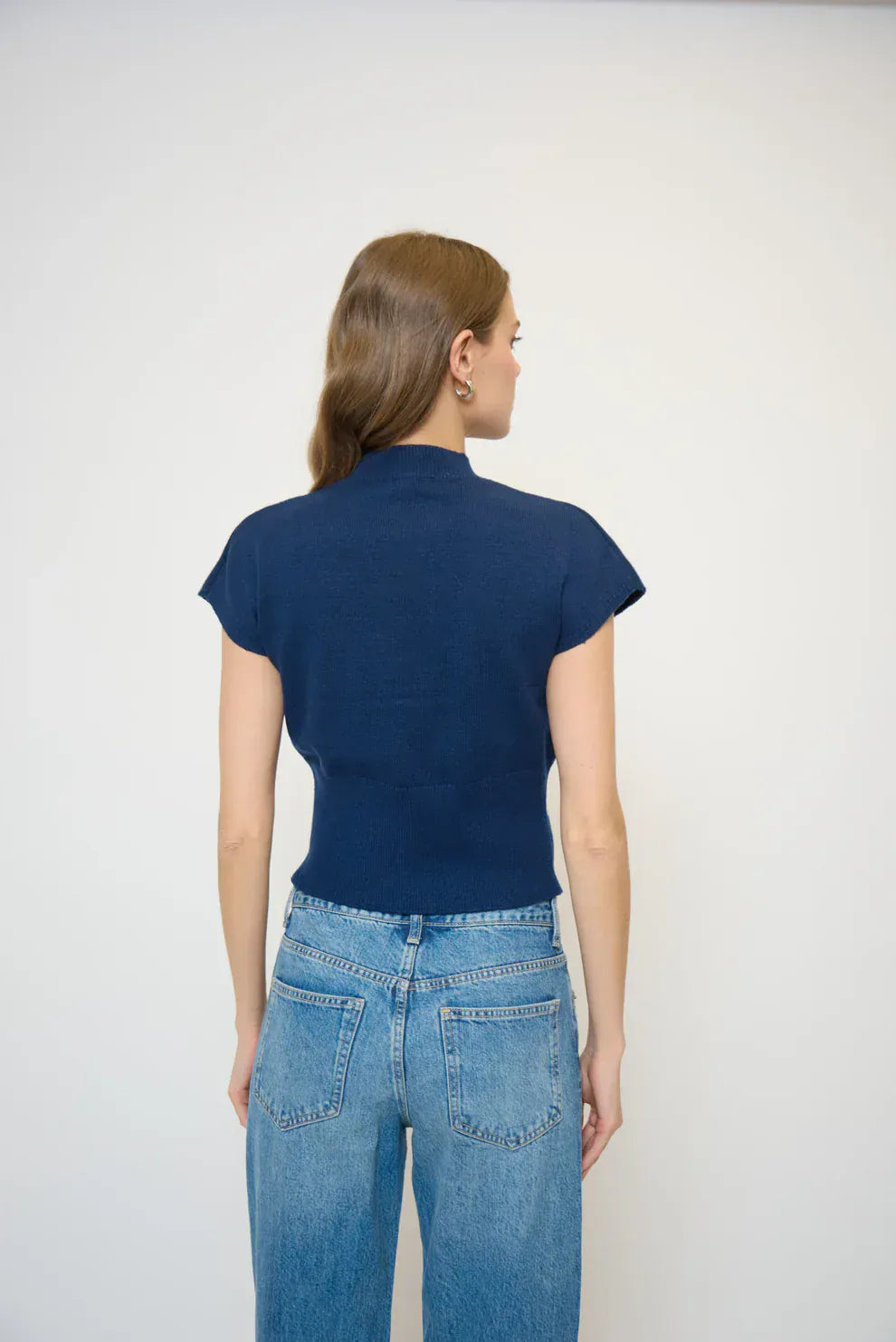 Central Park West NY Top Crystal Embellished Sweater Top