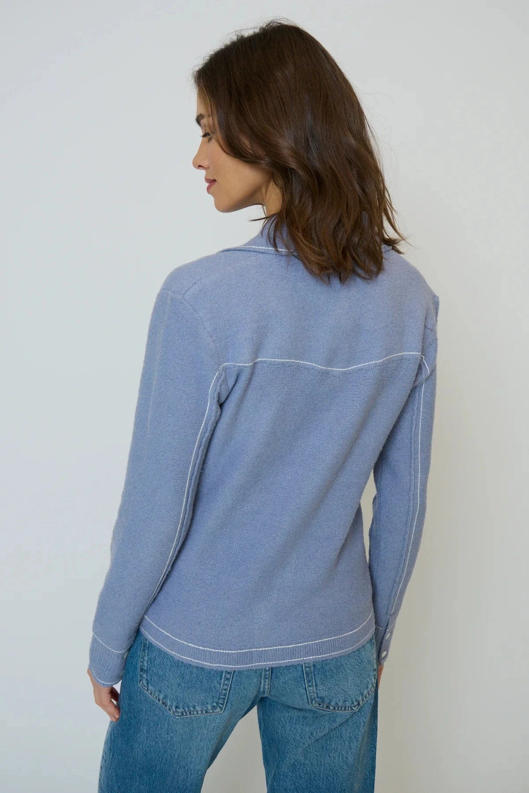 Central Park West NY Top Dash Western Sweater Button Up