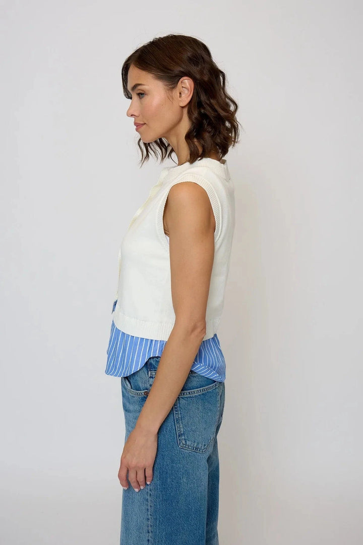 Central Park West NY Top Kira Twofer Button Up Tank