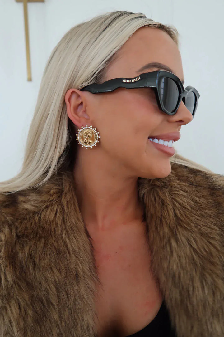 ChanSutt Pearls Earrings Love Each Other More Coin Earrings