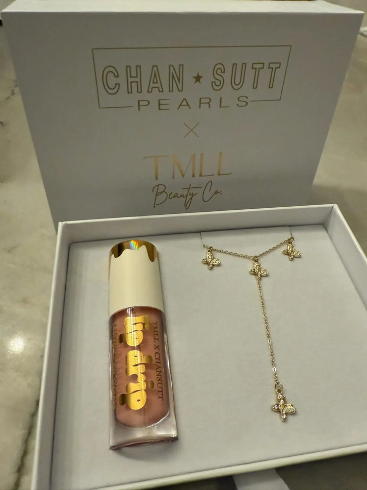 ChanSutt Pearls Gift Set Lip Drip / Butterfly Necklace Limited Edition Chansutt Pearls X TMLL Beauty Co. Gift Set