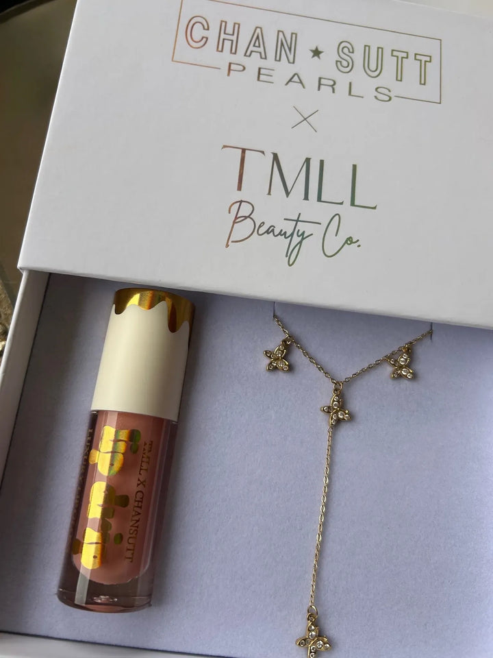 ChanSutt Pearls Gift Set Lip Drip / Butterfly Necklace Limited Edition Chansutt Pearls X TMLL Beauty Co. Gift Set