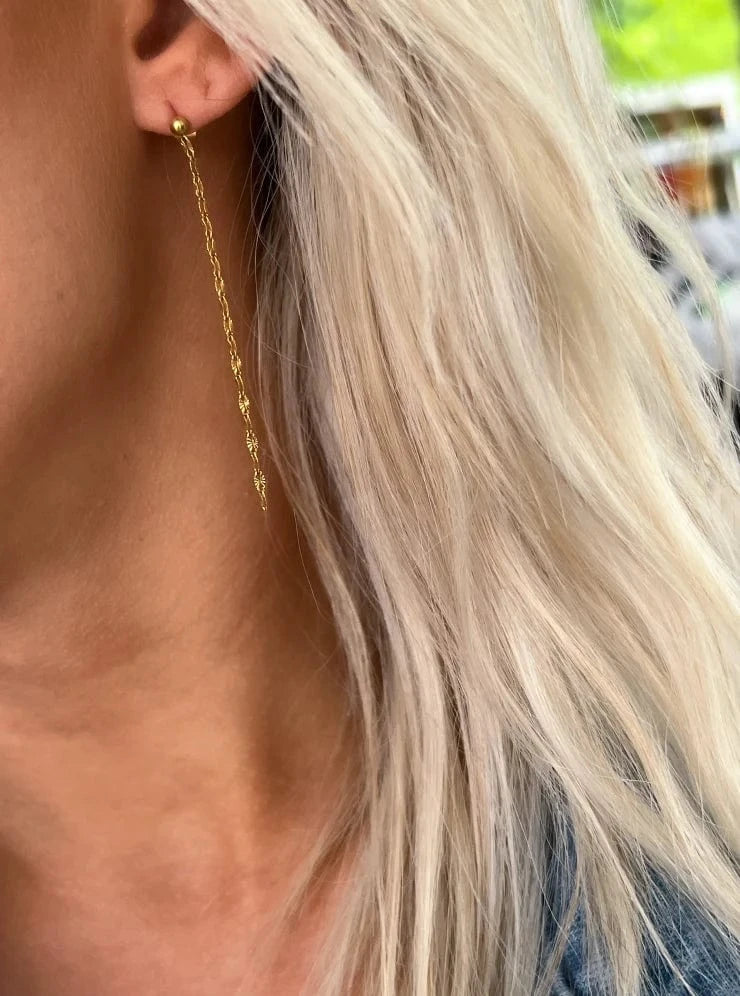 ChanSuttPearls Earrings Dainty Chain Earrings