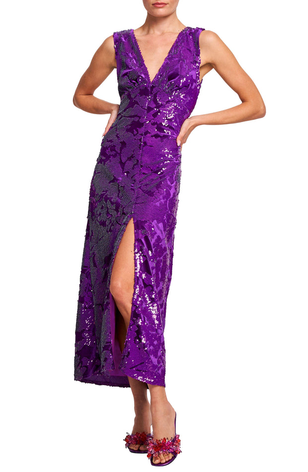 Ciebon Dress Purple / XS Penny Sleeveless Sequin Cocktail Dress
