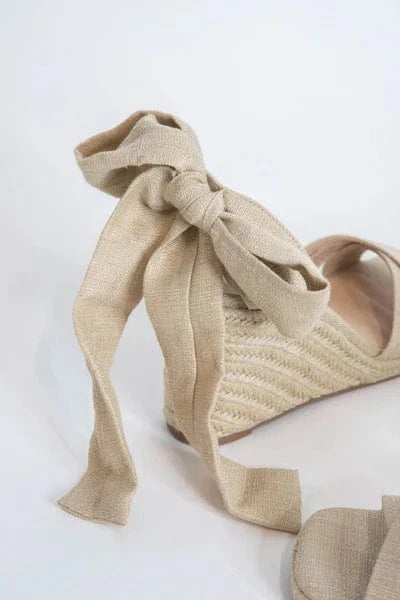 Coconuts by Matisse Platform Bonaire Ankle Wrap Jute Wedge