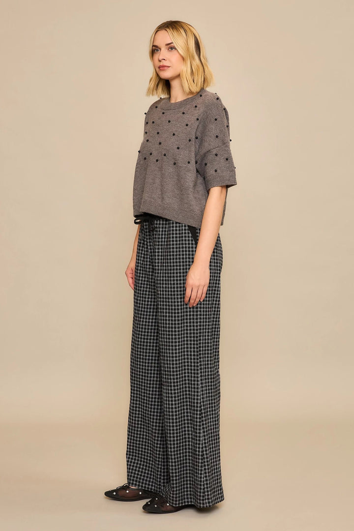 Cozy Co. Top Nora Studded Knit Top