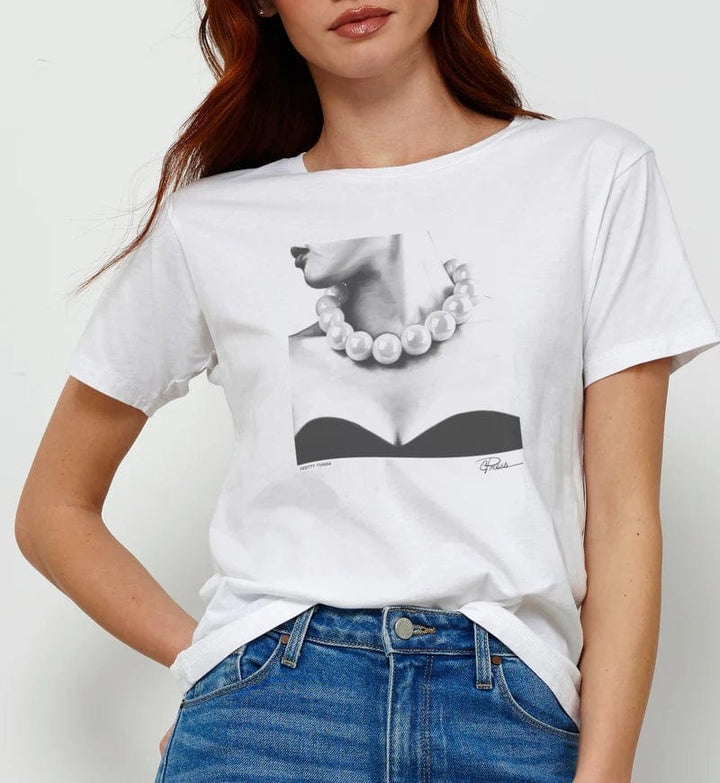 CPress Studio Graphic Tee White / S Pretty Things Mushie Tee