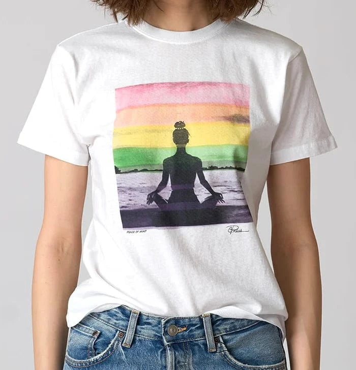CPress Studio Graphic Tee Worn White / S Peace of Mind Mushie Tee