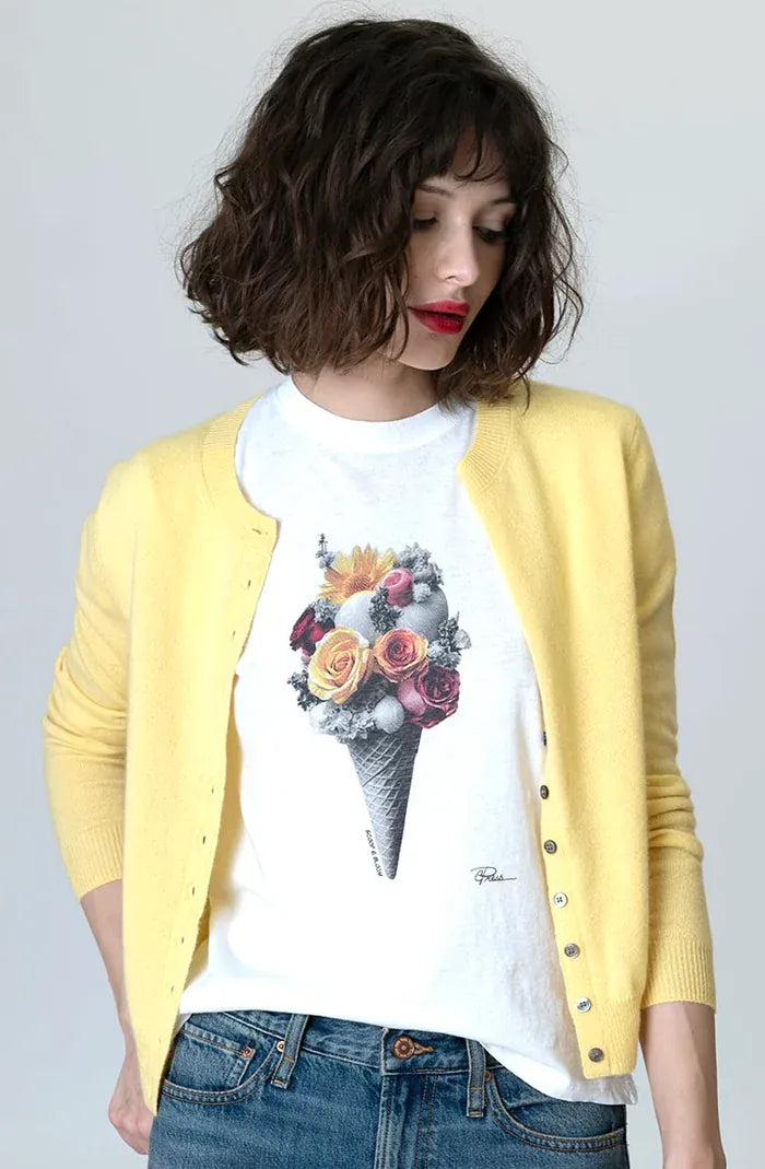 CPress Studio Graphic Tee Worn White / S Scoop &amp; Bloom Mushie Tee