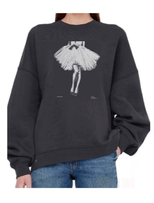 CPress Studio Sweatshirt Worn Black / S Little Lady Cozy Sweatshirt