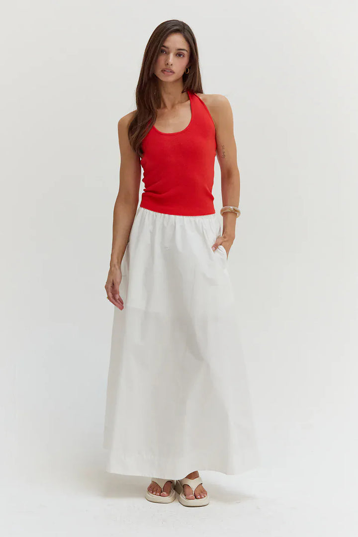 Crescent Maxi Skirt Margo Gathered Poplin Maxi Skirt