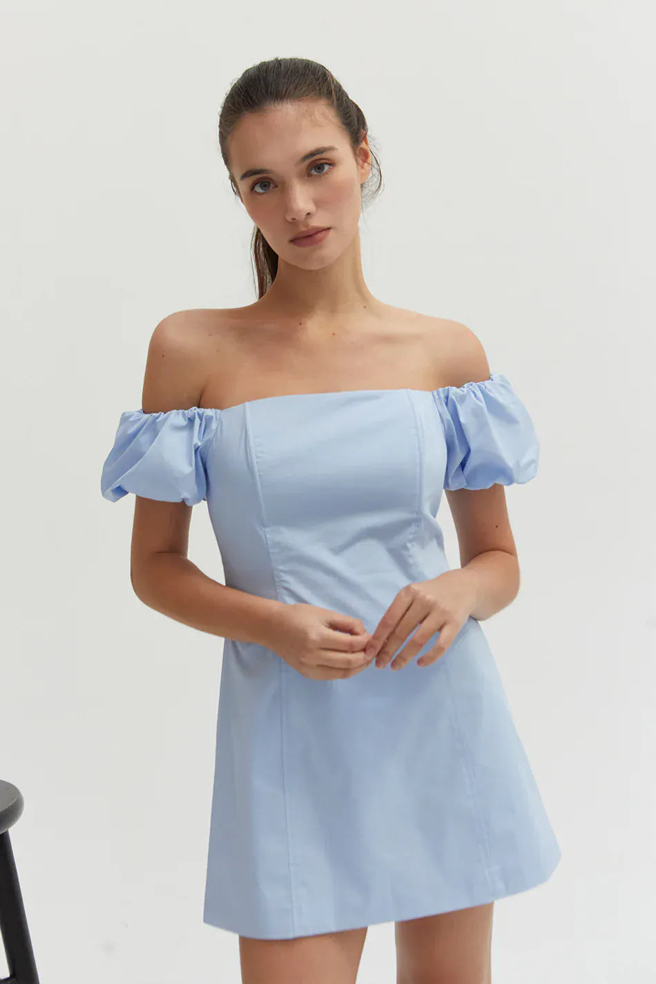Crescent Mini Dress Light Blue / XS Abigail Mini Dress