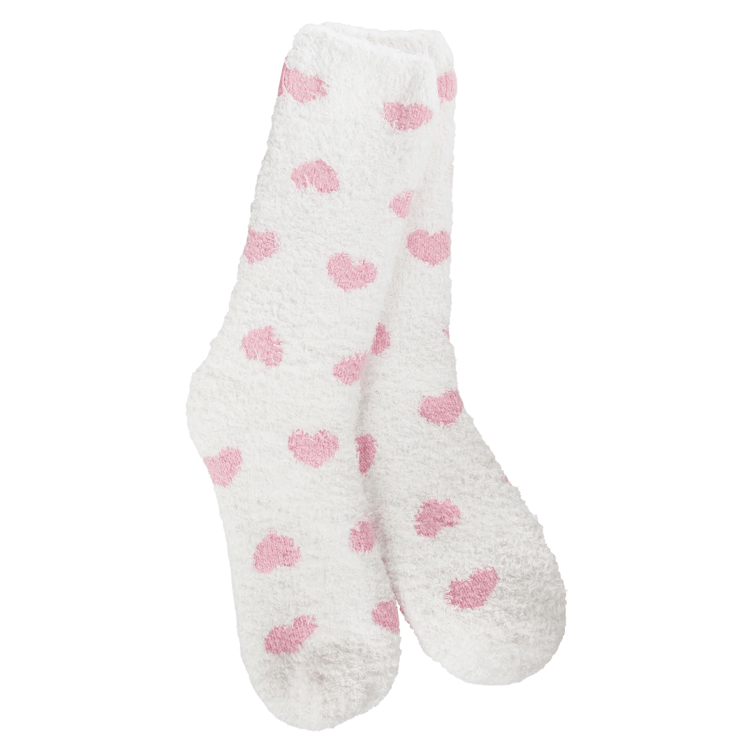 Crescent Sock Company Socks Up/Down Hearts Crescent Cozy Socks