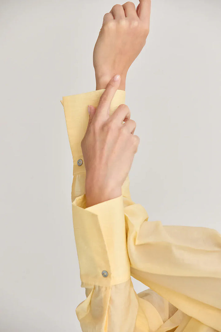 Crescent Top Nadia Crinkled Tencel Button Up Shirt