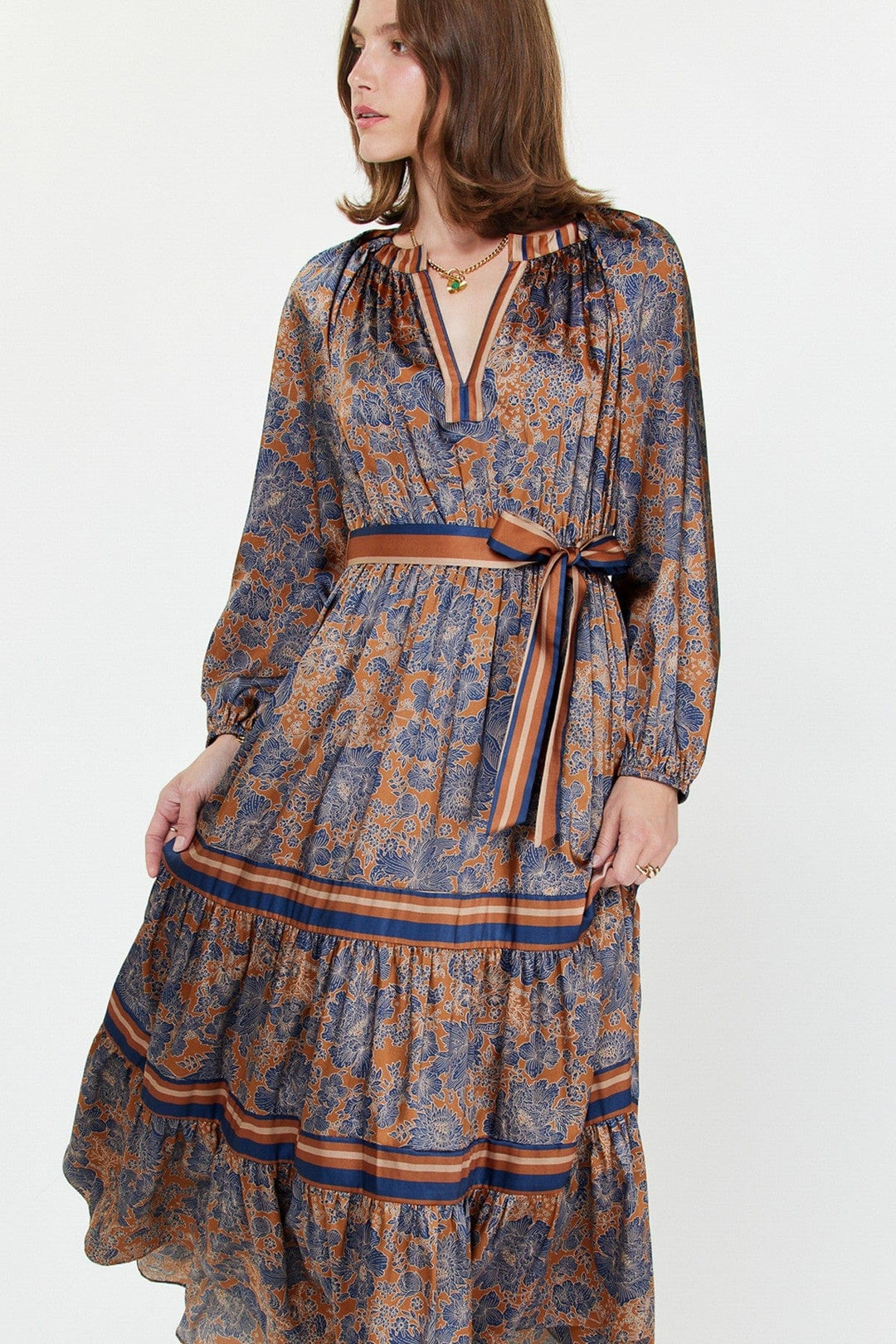 Current Air Dress Clara Print Tiered Dress