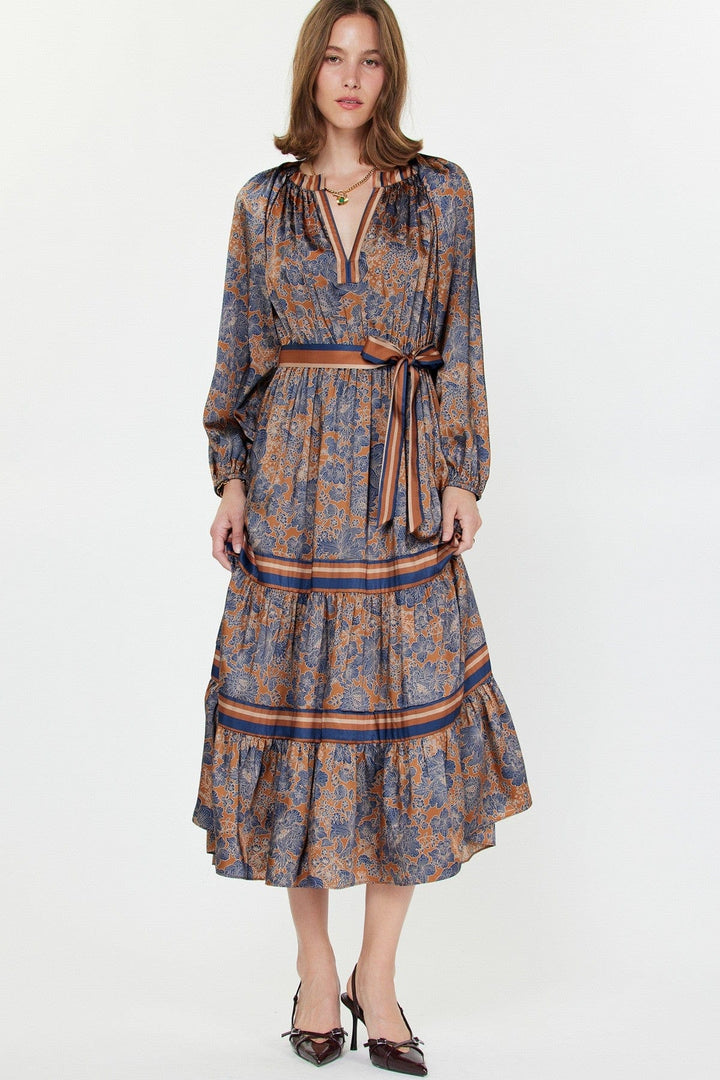 Current Air Dress Clara Print Tiered Dress