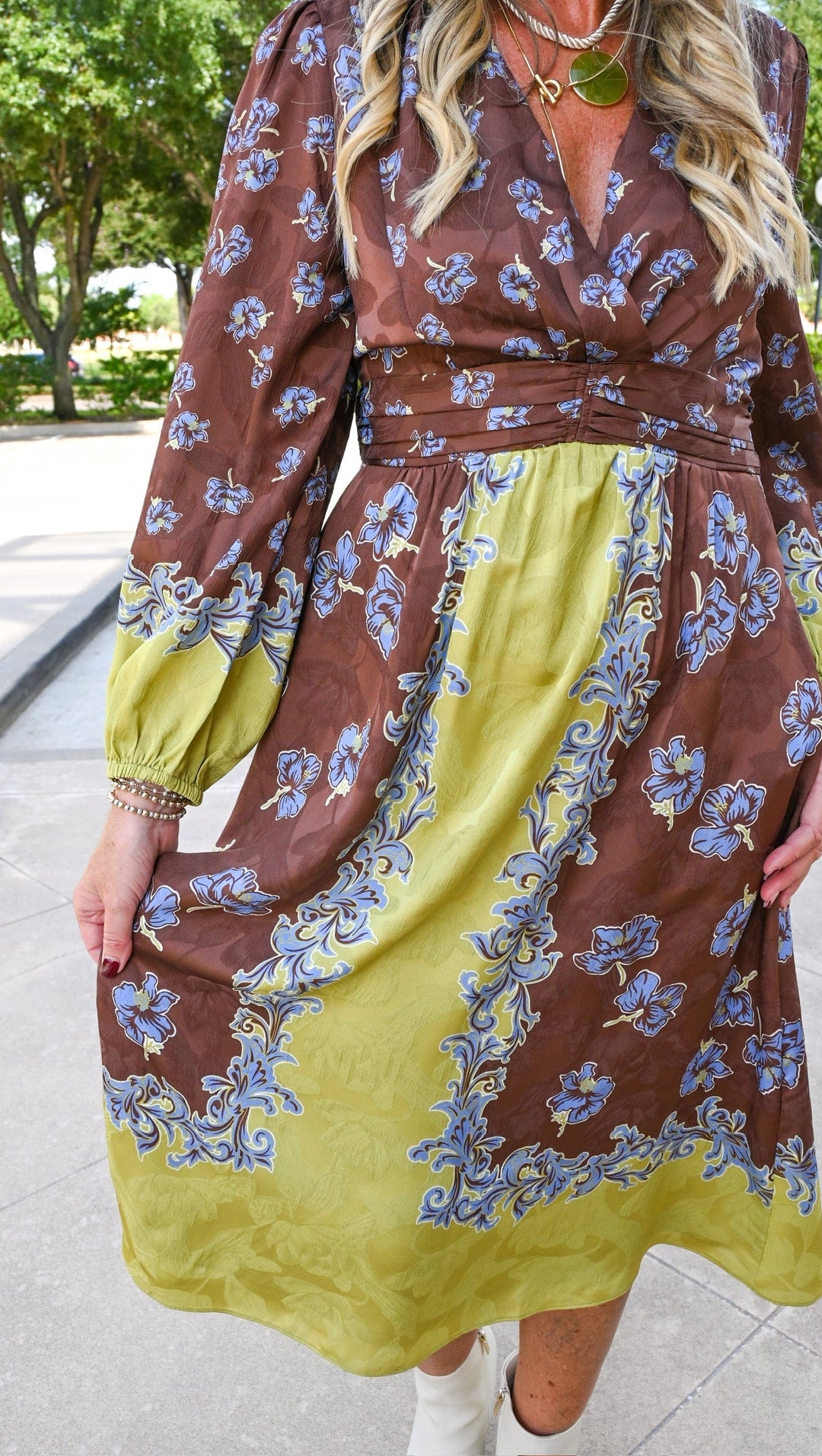 Current Air Dress Eliana Floral Midi Dress