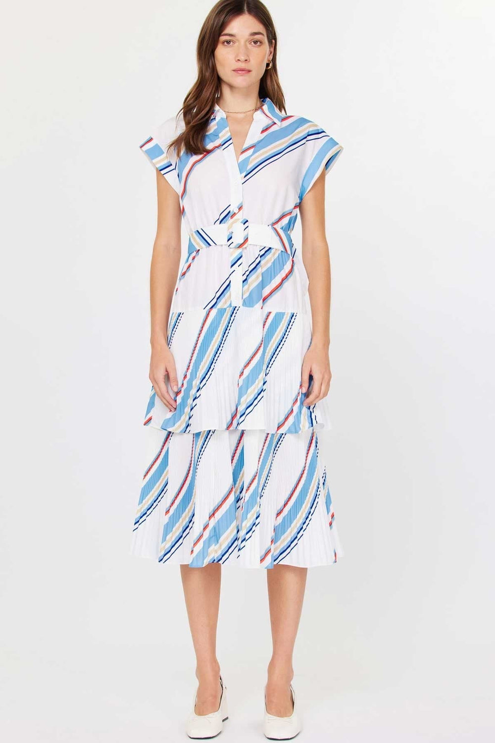 Current Air Dress Kalani Striped Midi Dress