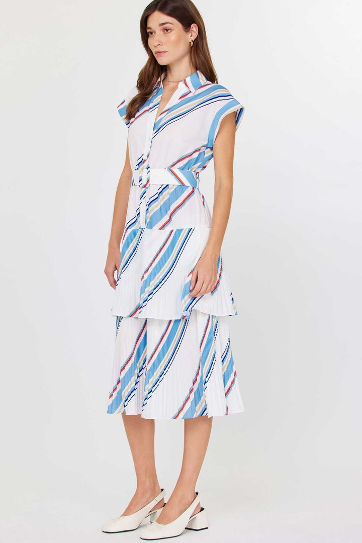 Current Air Dress Kalani Striped Midi Dress