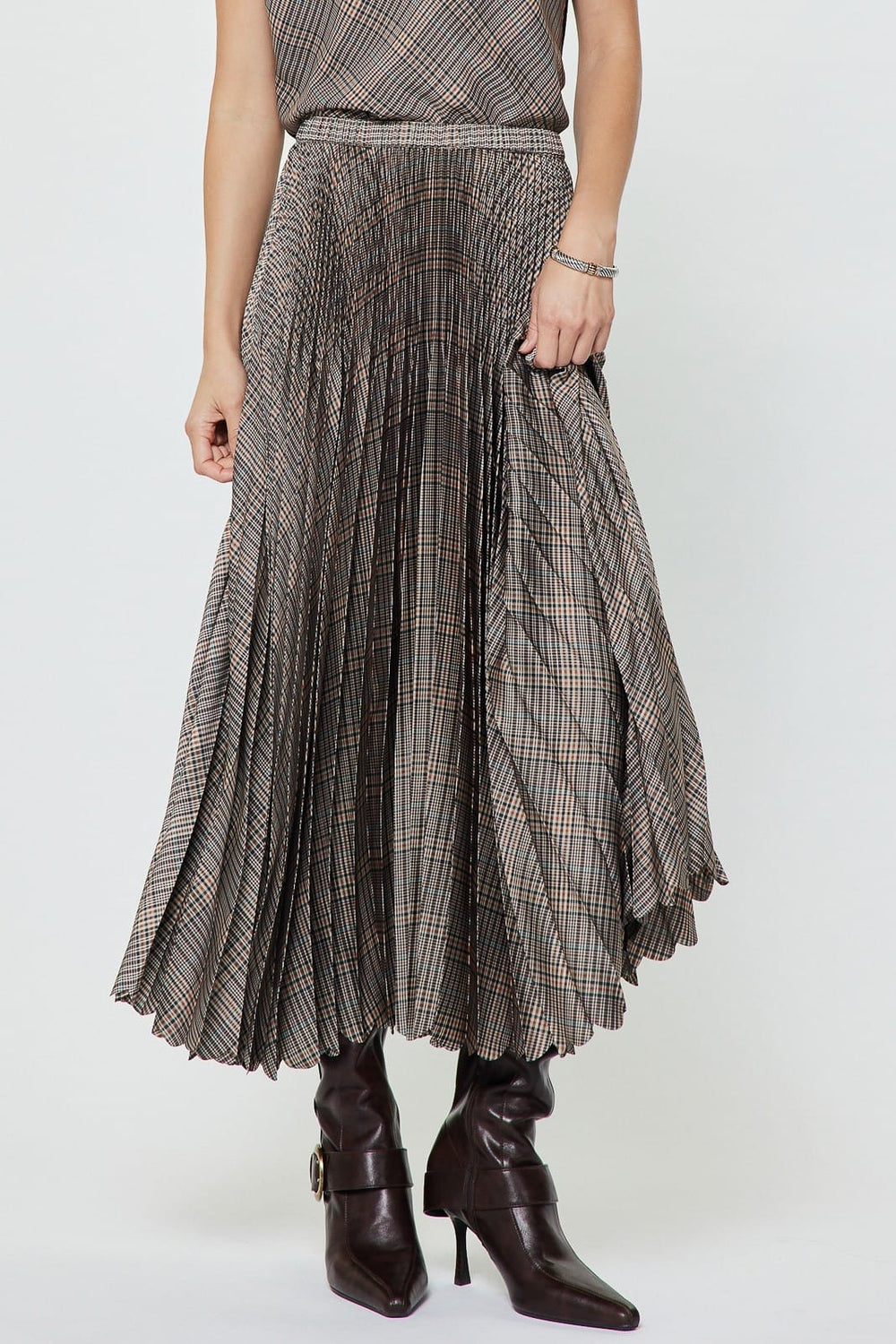 Current Air Midi Skirt Multi / XS Sara Pleated Midi Skirt