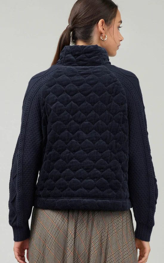 Current Air Sweater Eva Quilted Zip Sweater