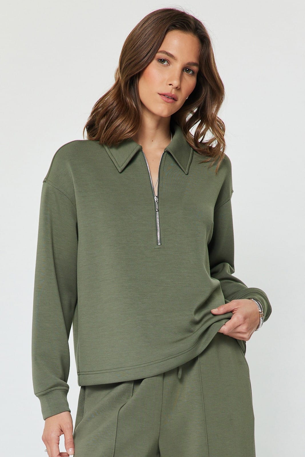 Current Air Sweatshirt Olive / XS Sutton Half-zip Sweatshirt