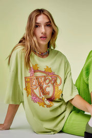 Daydreamer Graphic Tee Soft Green / OS Fleetwood Mac Flower Crest Tee