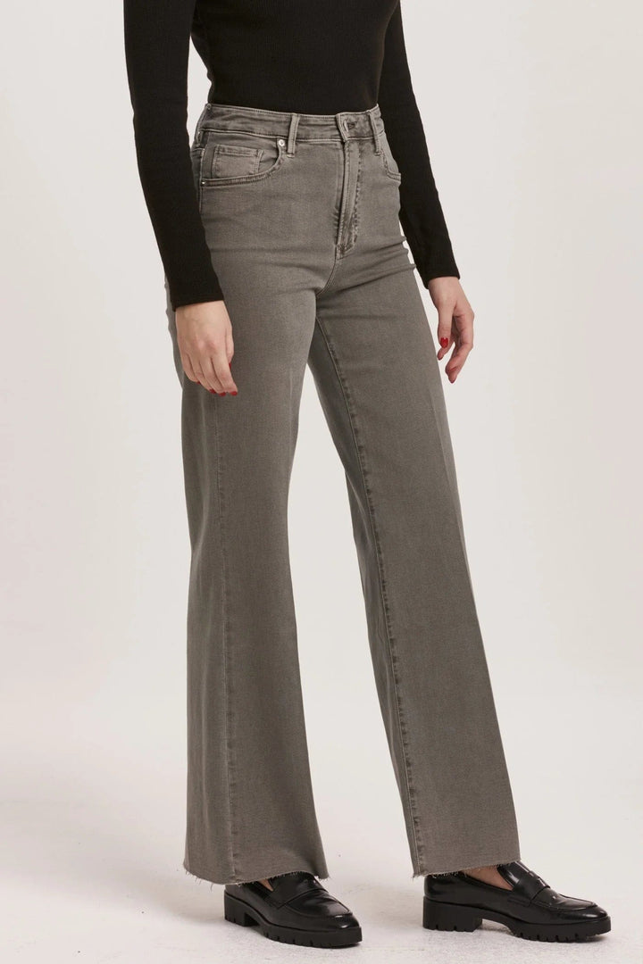 Dear John Denim Grey / 25 Fiona High Rise Wide Leg Jeans Graphite