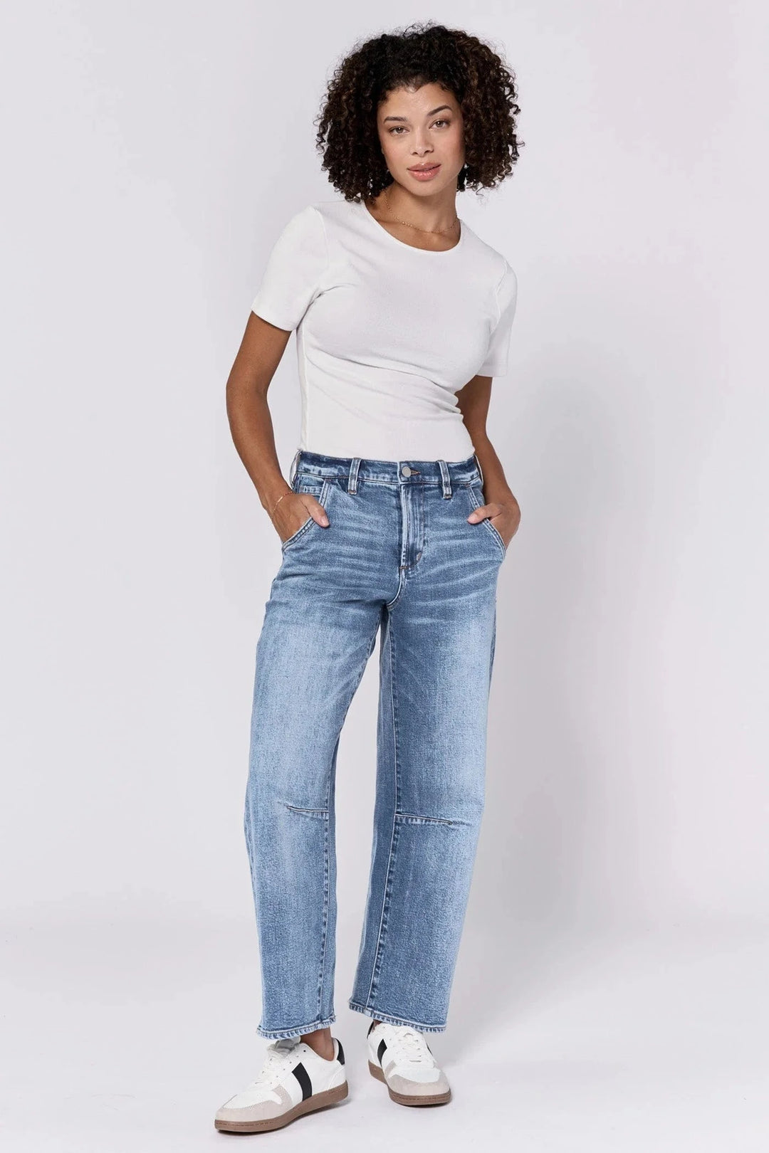 Dear John Denim Lasso High Rise Cropped Loose Fit Jeans
