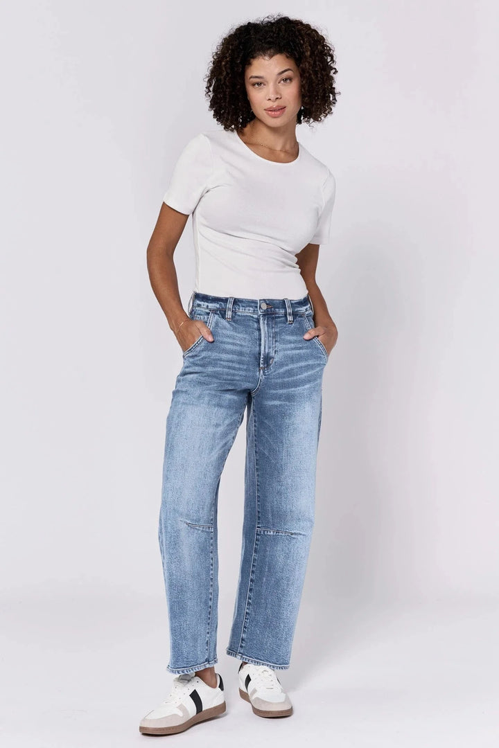 Dear John Denim Lasso High Rise Cropped Loose Fit Jeans