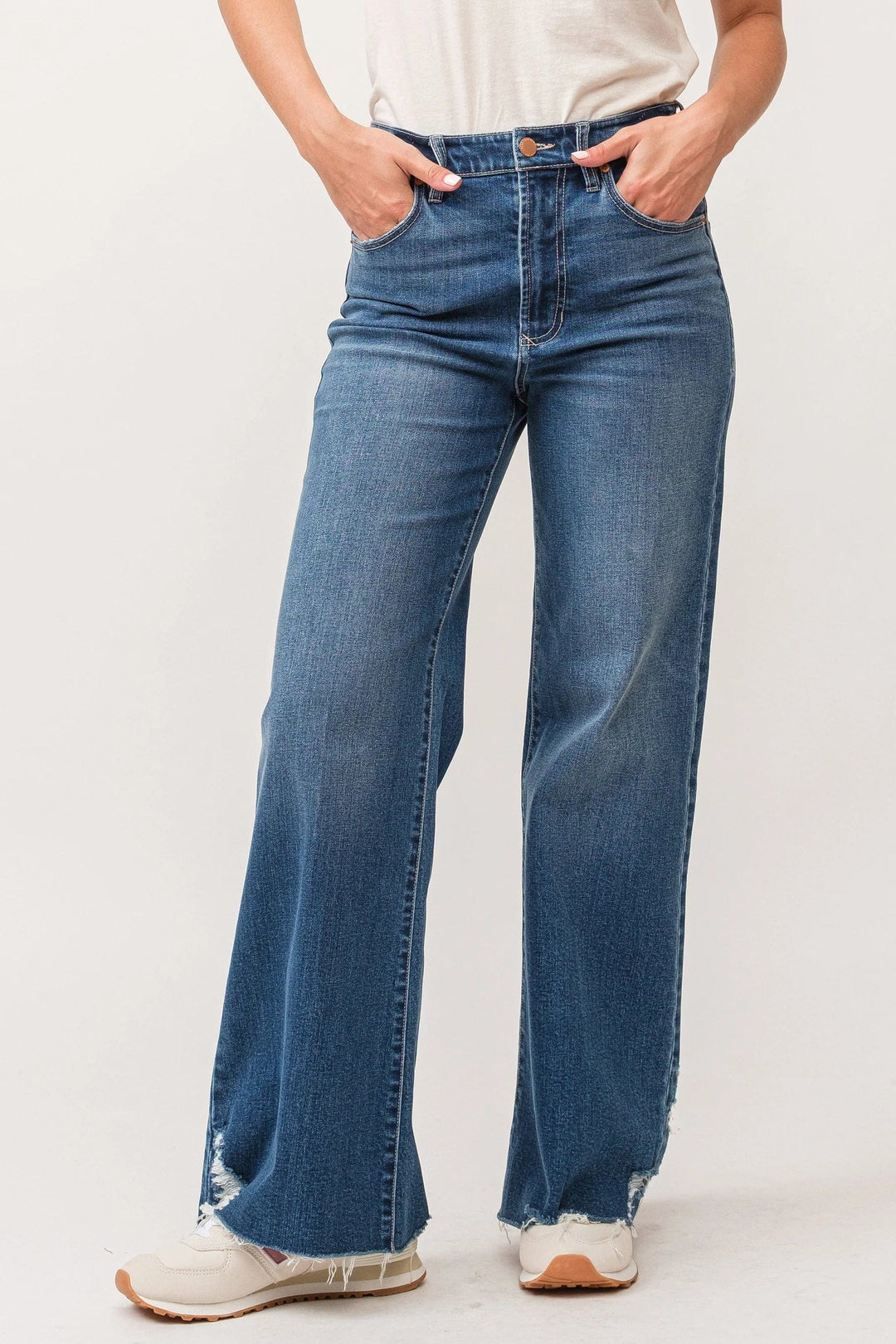 Dear John Denim Portvell / 25 Fiona High Rise Wide Leg Jeans Portvell