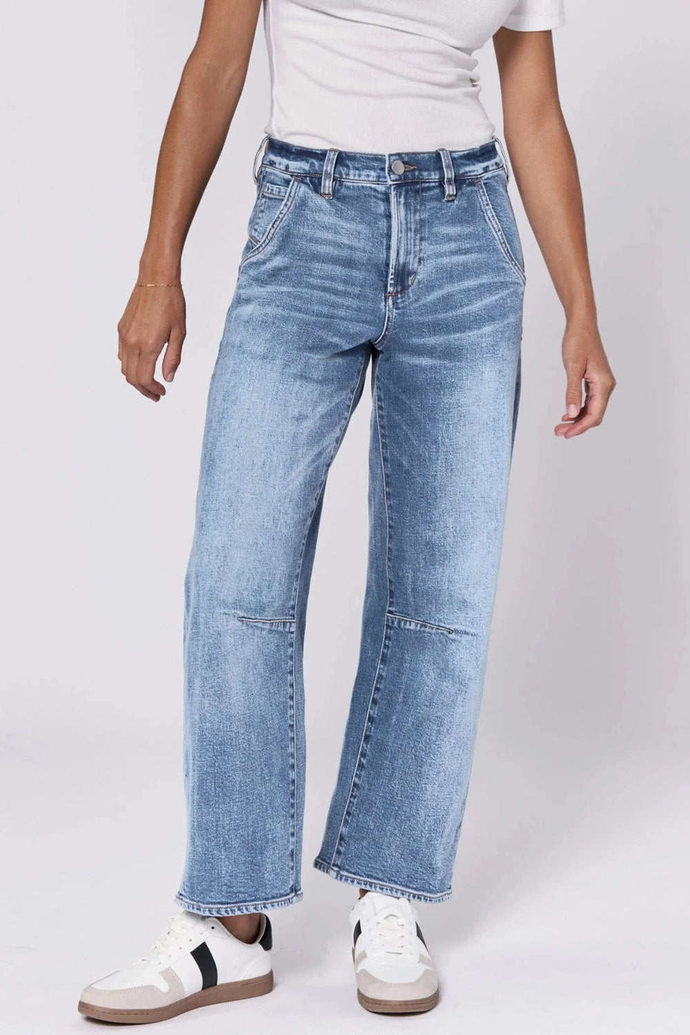 Dear John Denim Western Hue / 24 Lasso High Rise Cropped Loose Fit Jeans
