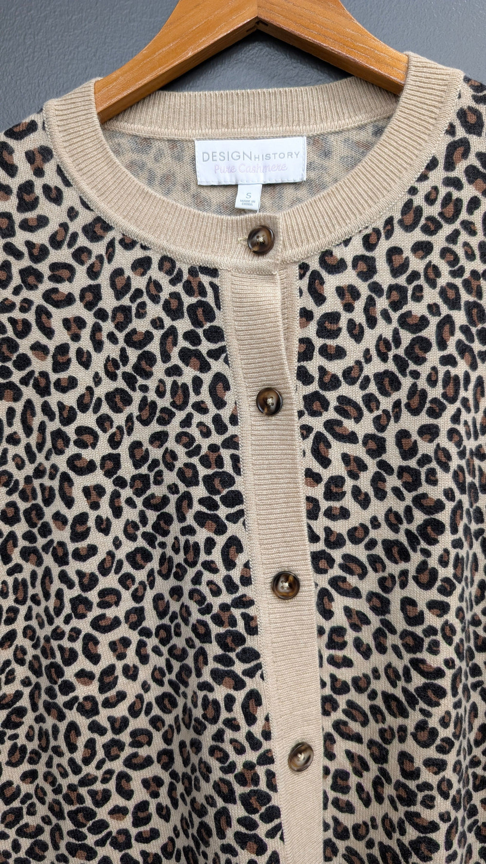 Design History Cardigan Adele Print Cashmere Cardigan