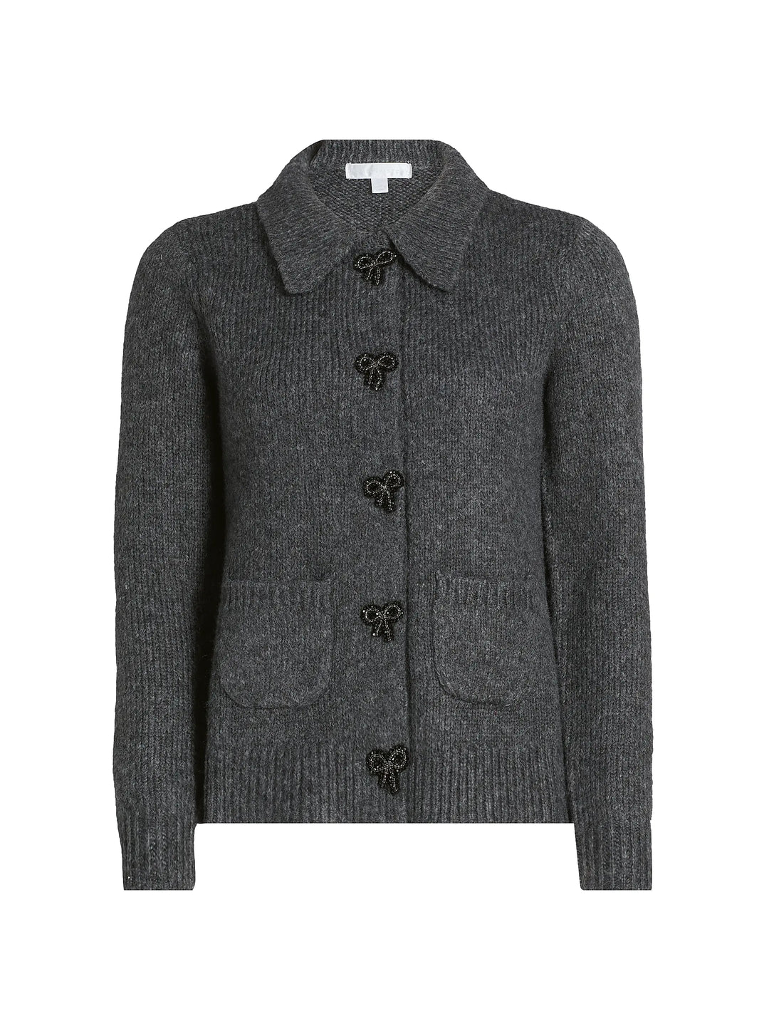 Design History Cardigan Beaded Bow Button Cardigan