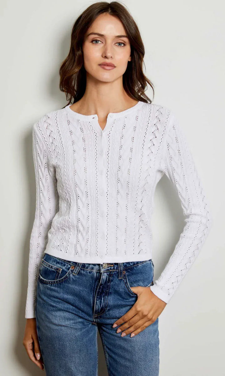 Design History New York Cardigan White / XS Ellen Cardigan
