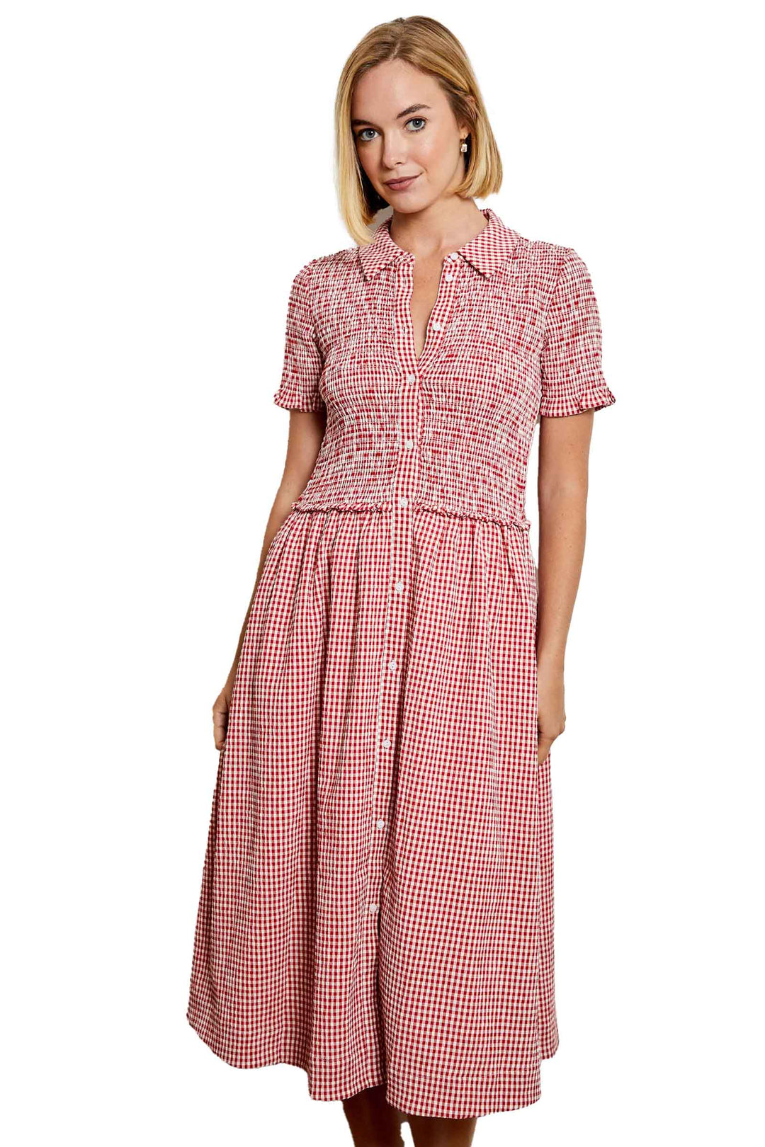 Design History New York Dress Red Combo / XS Saylor Gingham Dress