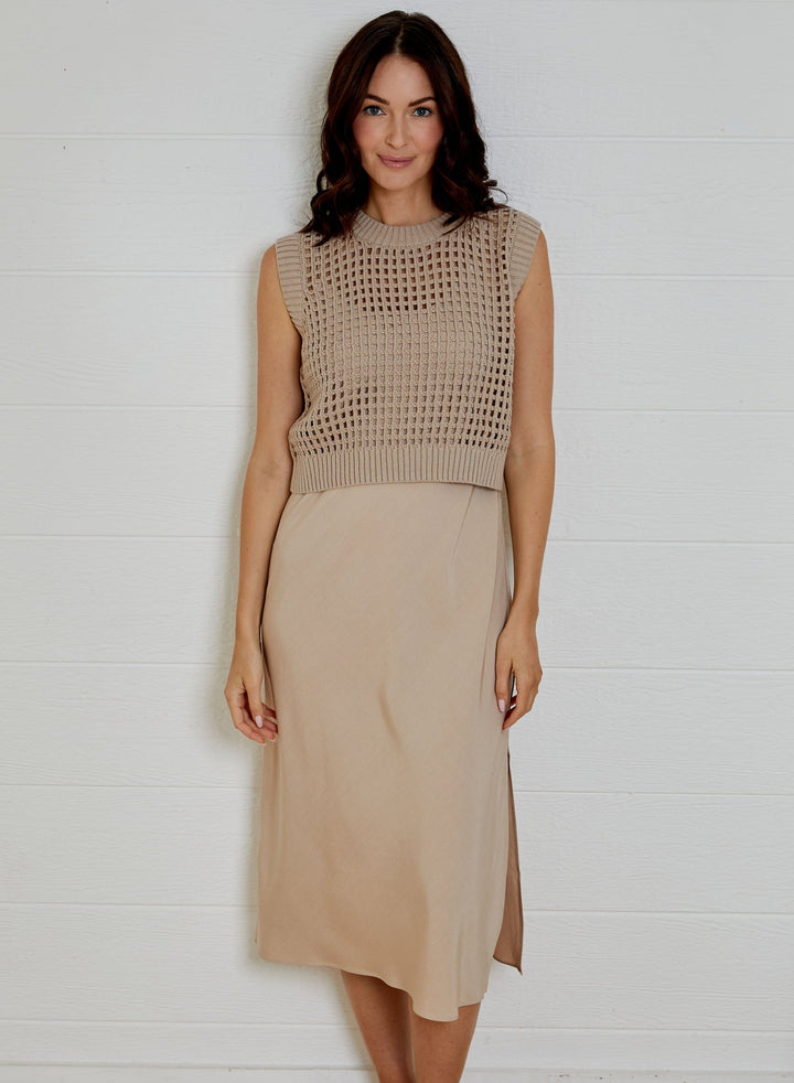 Design History New York Set Sandstone / XS Lainey Sweater Dress Combo