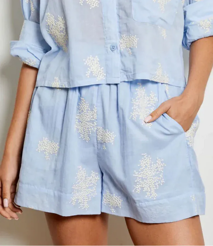Design History New York Shorts Cornflower Blue / XS Ruth Embroidered Shorts
