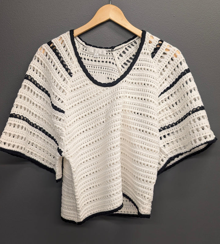 Design History New York Sweater Saphron Striped Top