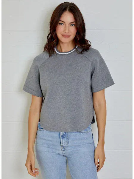 Design History New York Top Heather Grey Combo / XS Tammy Sweatshirt