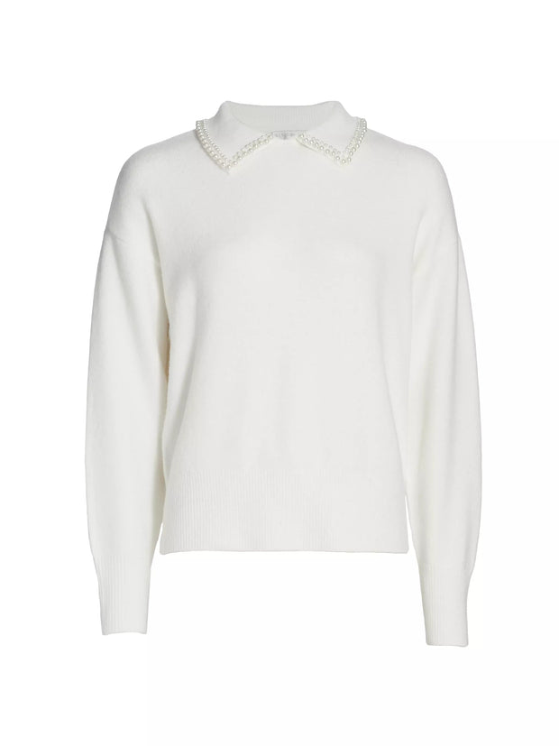 Design History Sweater Winter White / S Molly Pearl Collar Sweater