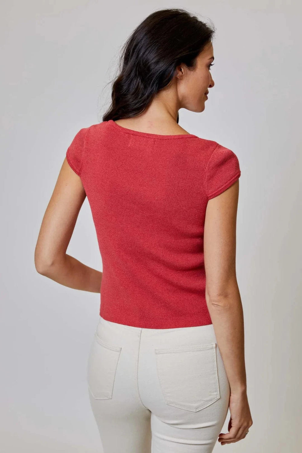 Design History Top Georgina Button Top