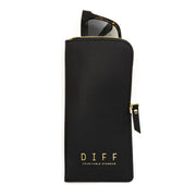 DIFF Eyewear Black Soft Side Zipper Case