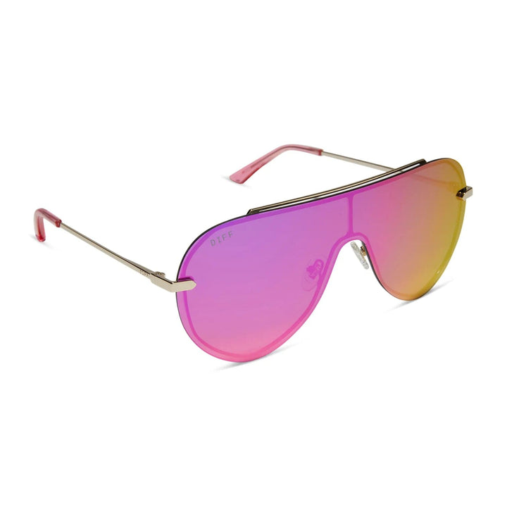 DIFF Eyewear Imani Gold Pink Rush