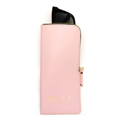 DIFF Eyewear Pink Soft Side Zipper Case